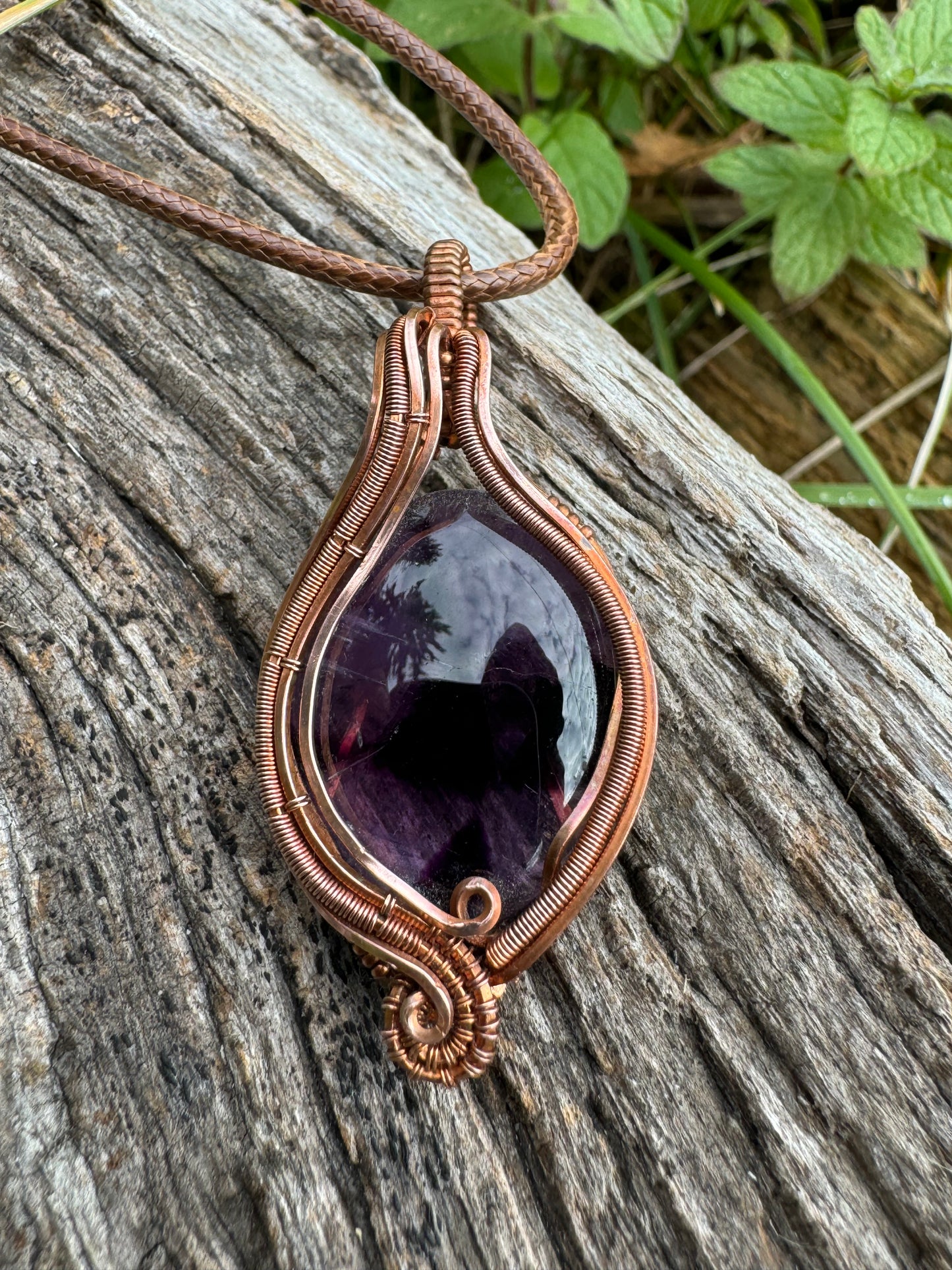 Trapiche Amethyst in Copper