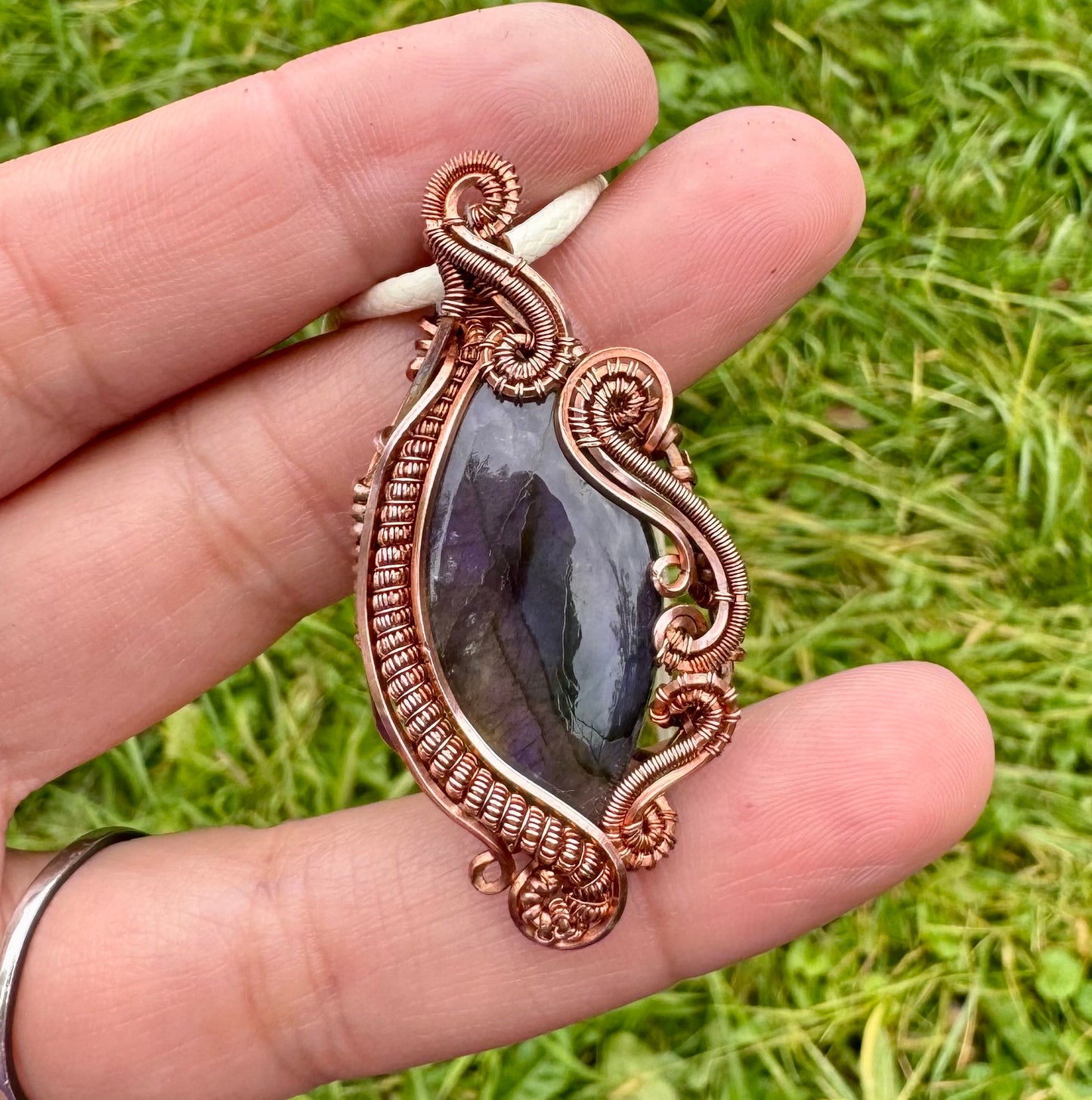 Purple Labradorite in Copper