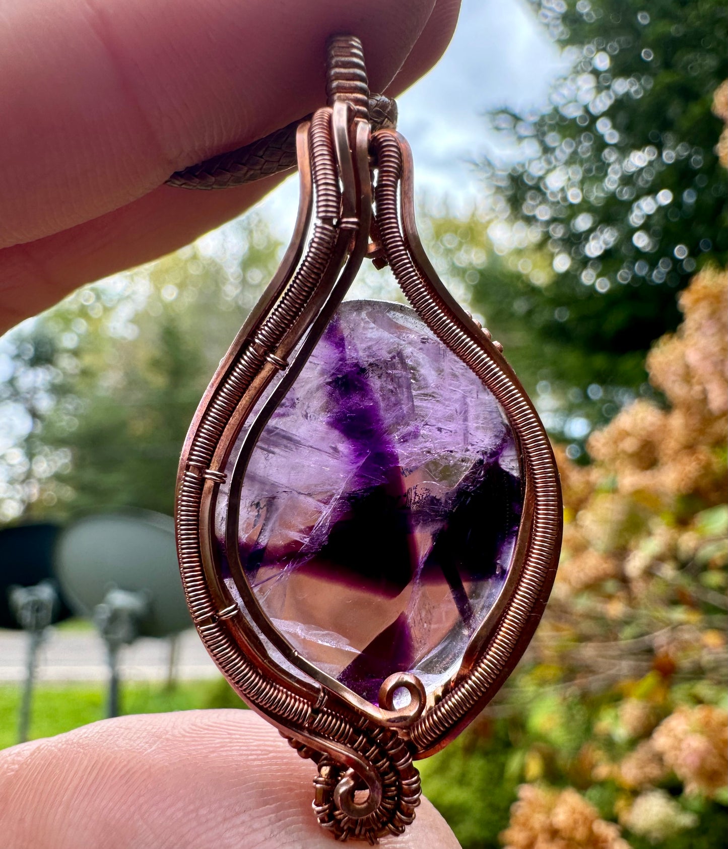 Trapiche Amethyst in Copper