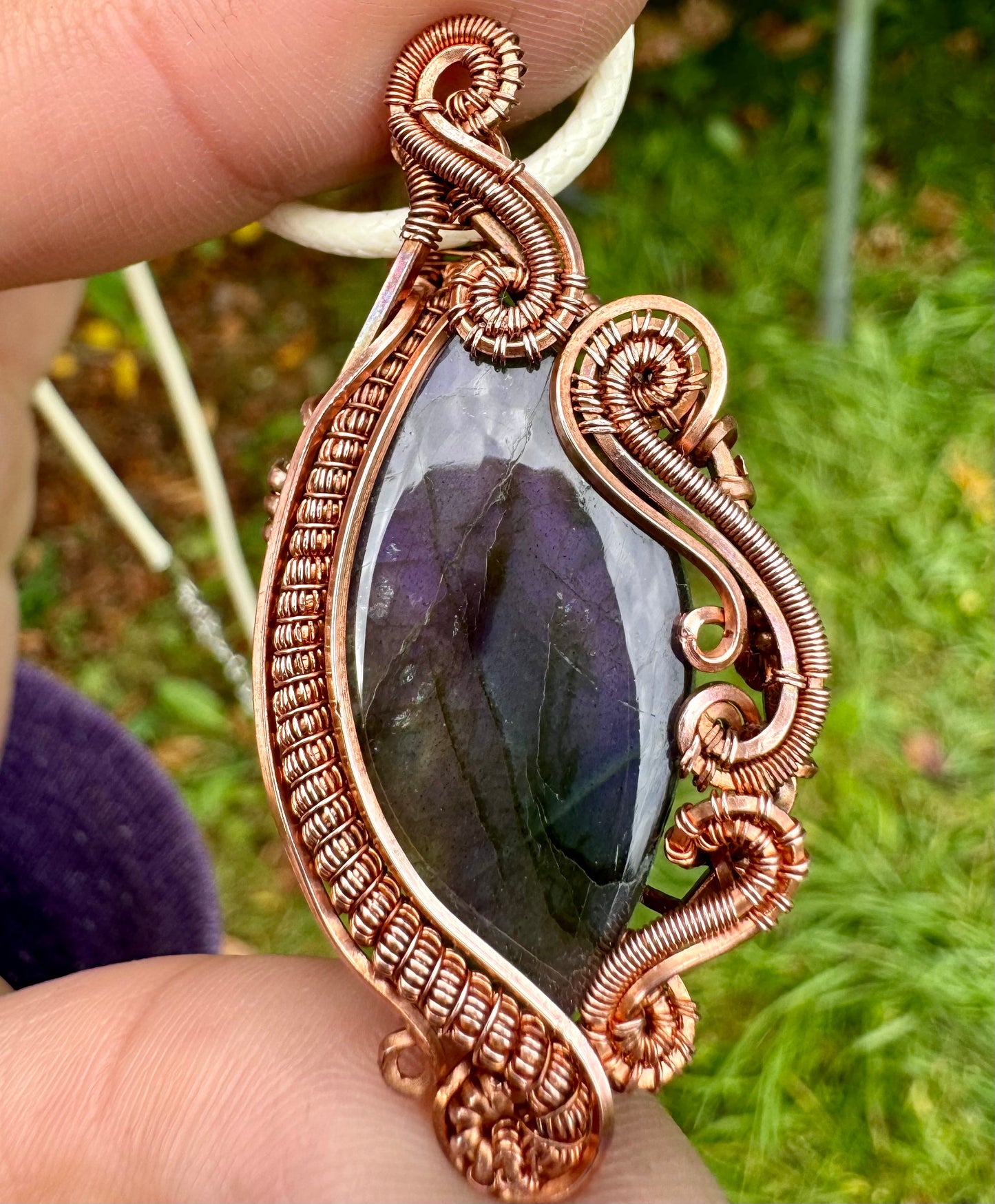 Purple Labradorite in Copper