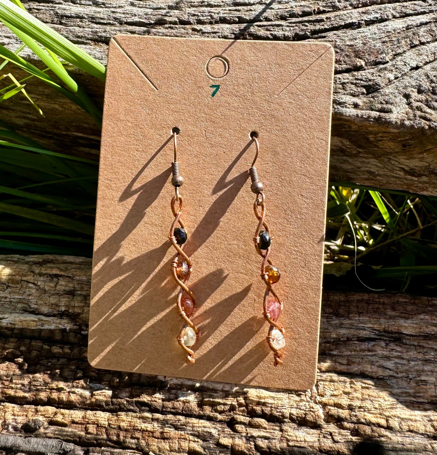 Tourmaline Earrings in Copper 7