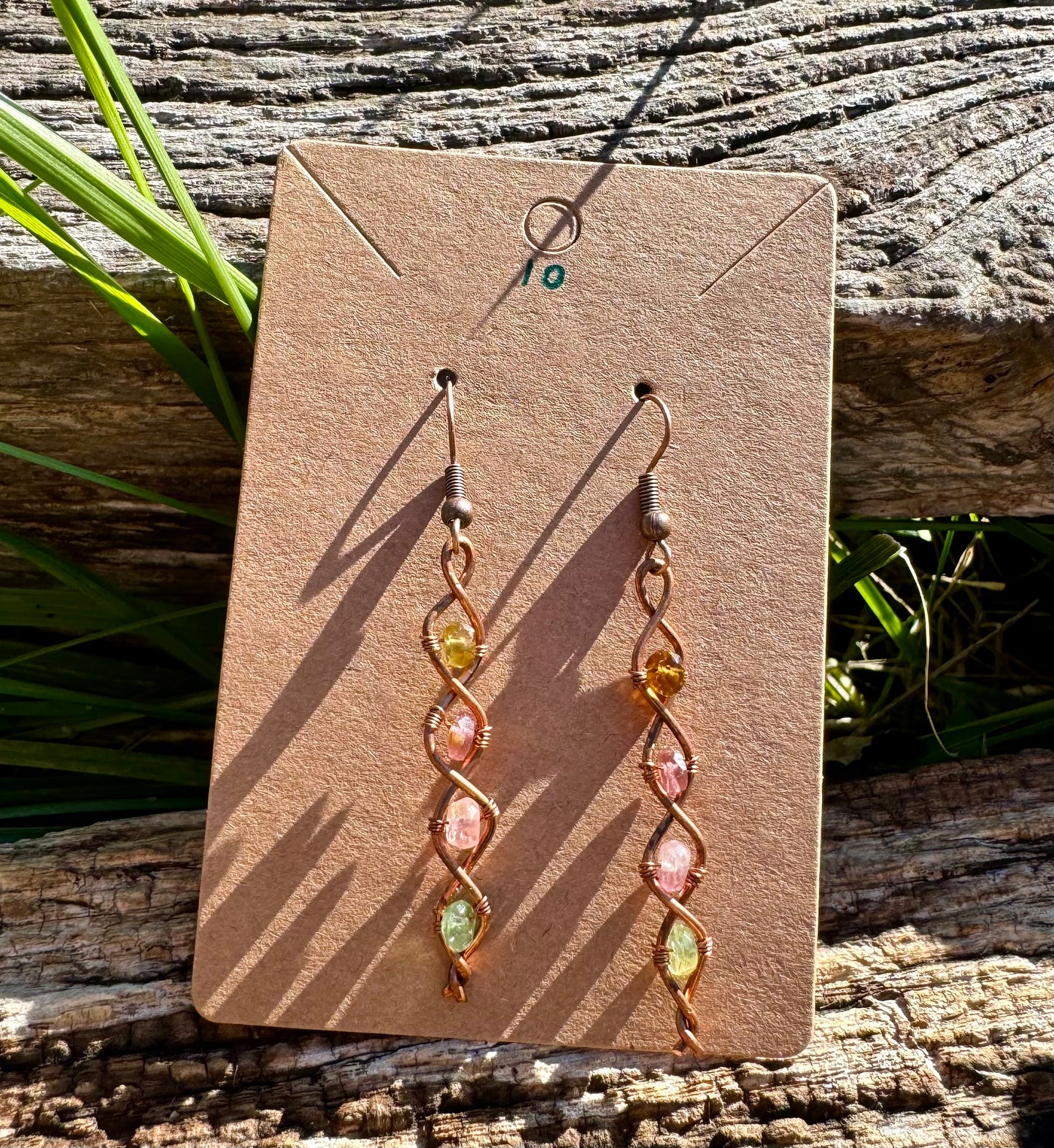 Tourmaline Earrings in Copper 10