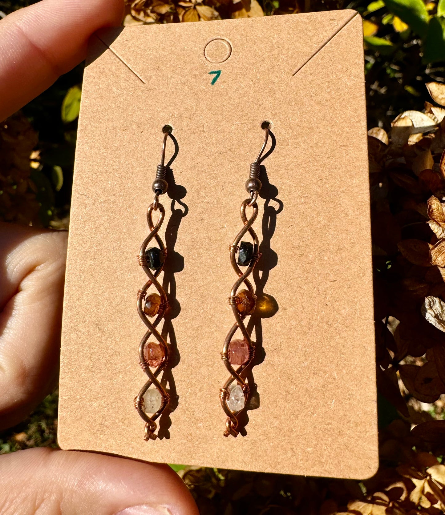 Tourmaline Earrings in Copper 7