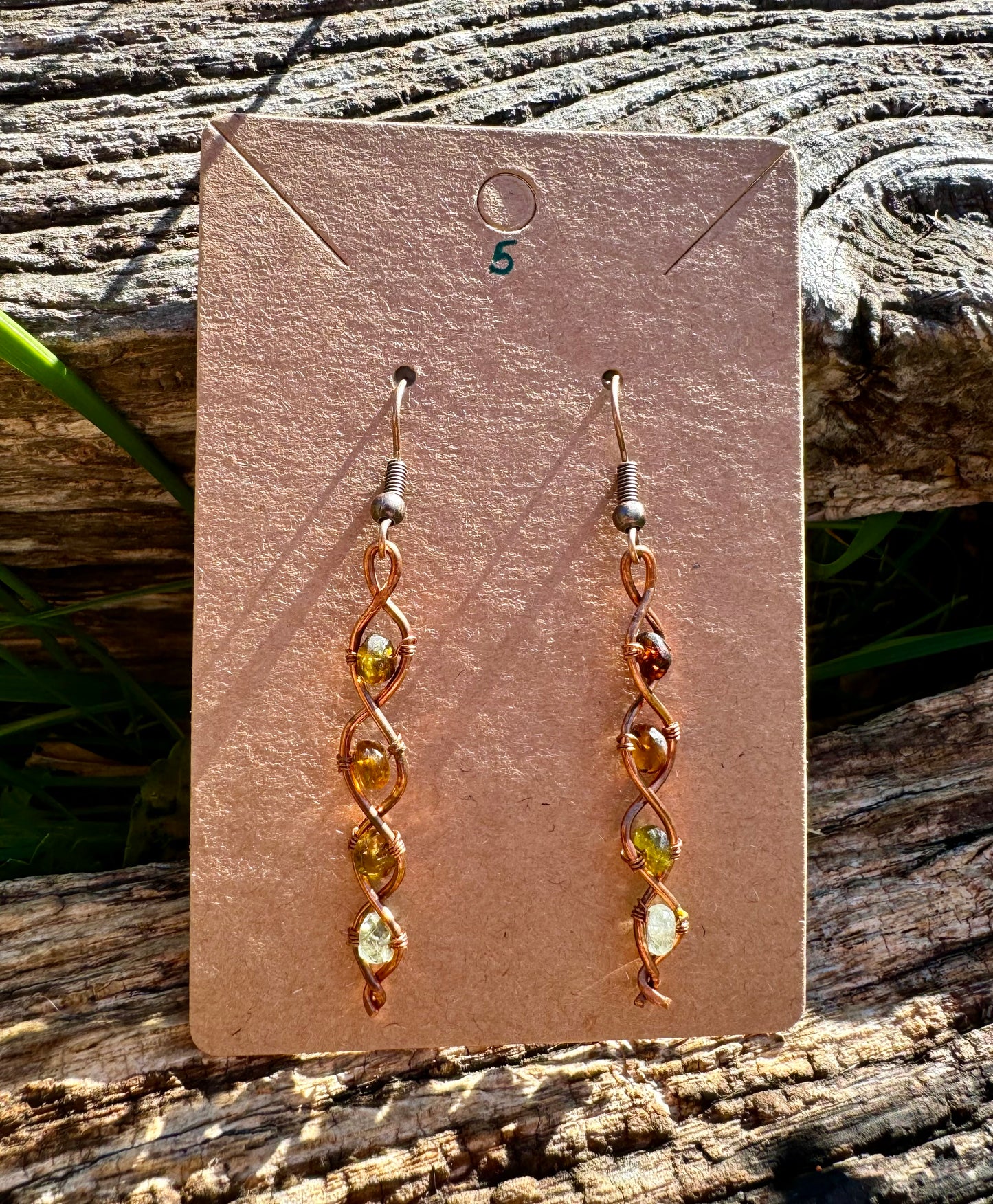 Tourmaline Earrings in Copper 5