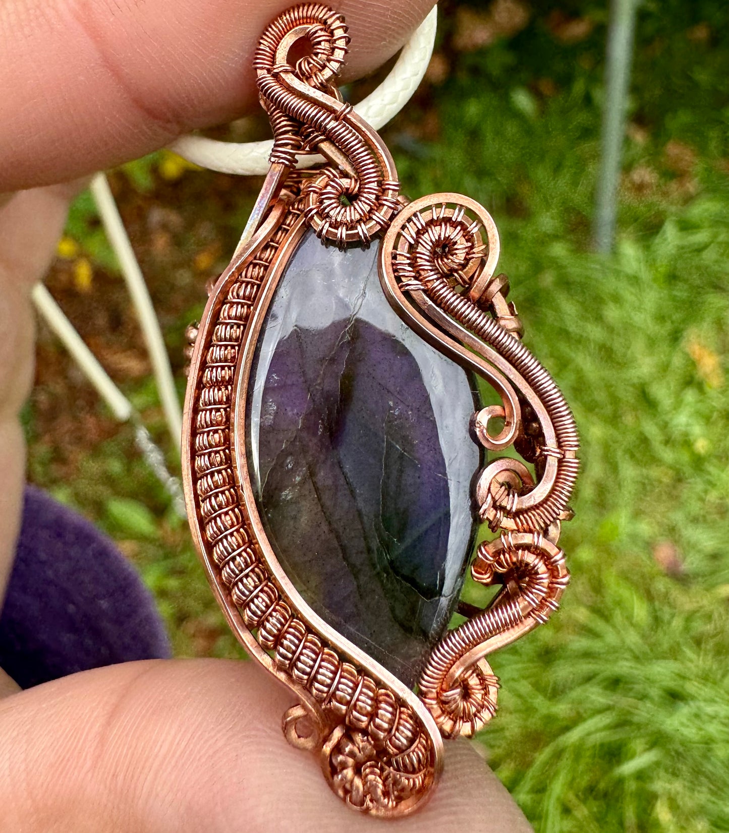 Purple Labradorite in Copper