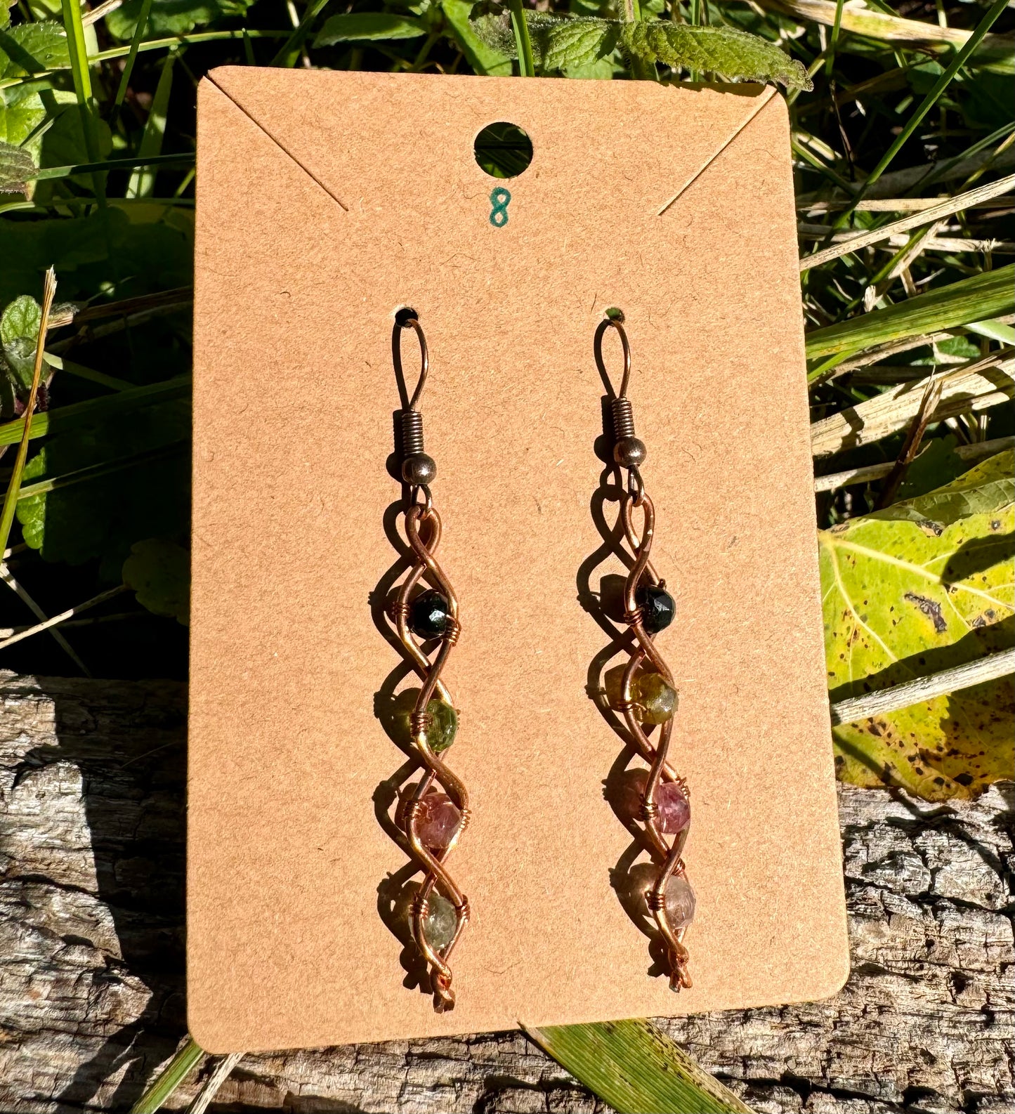 Tourmaline Earrings in Copper 8