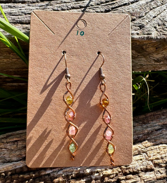 Tourmaline Earrings in Copper 10