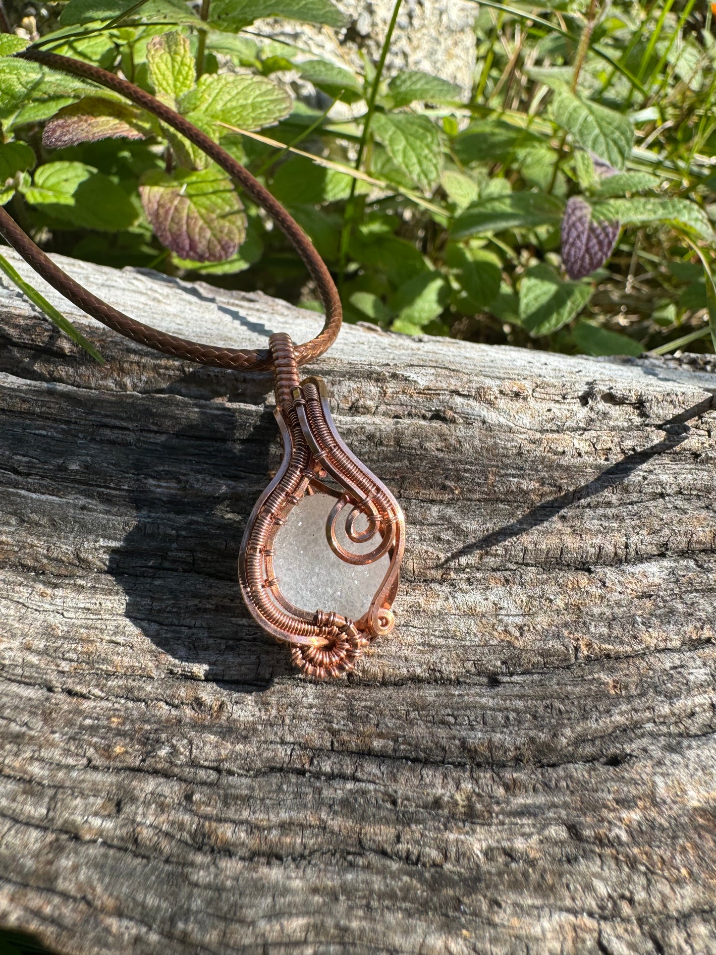 White Druzy Micro in Copper