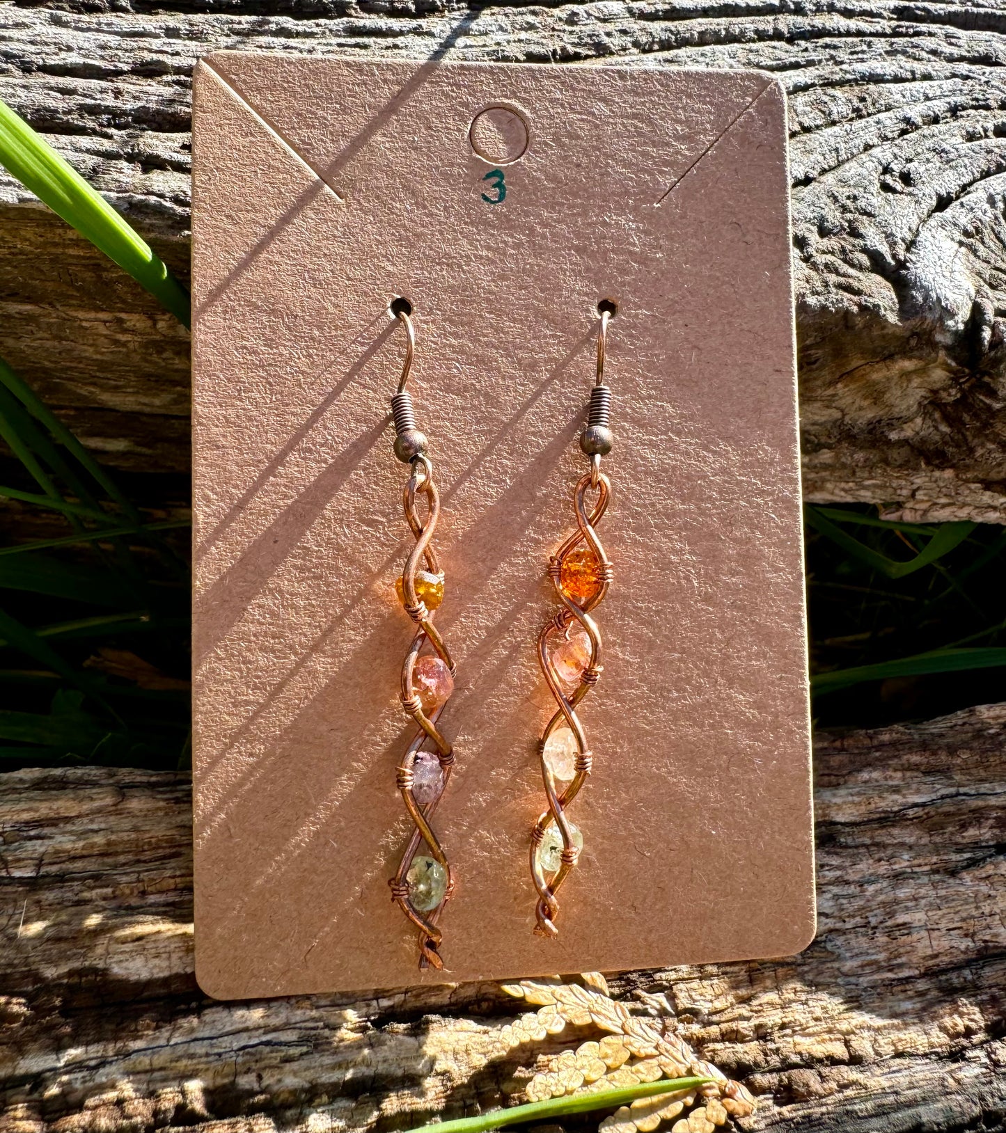 Tourmaline Earrings in Copper 3