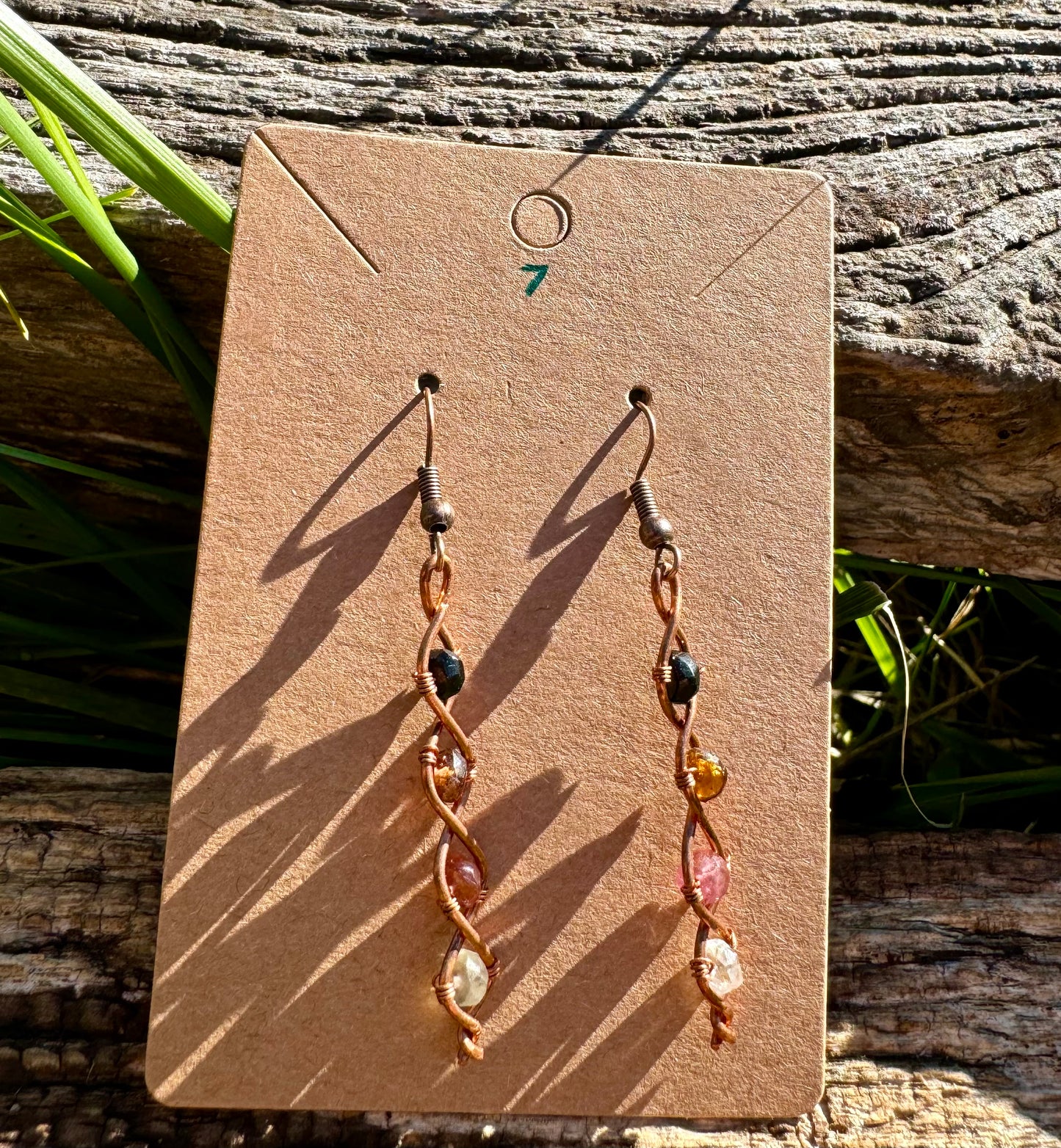 Tourmaline Earrings in Copper 7