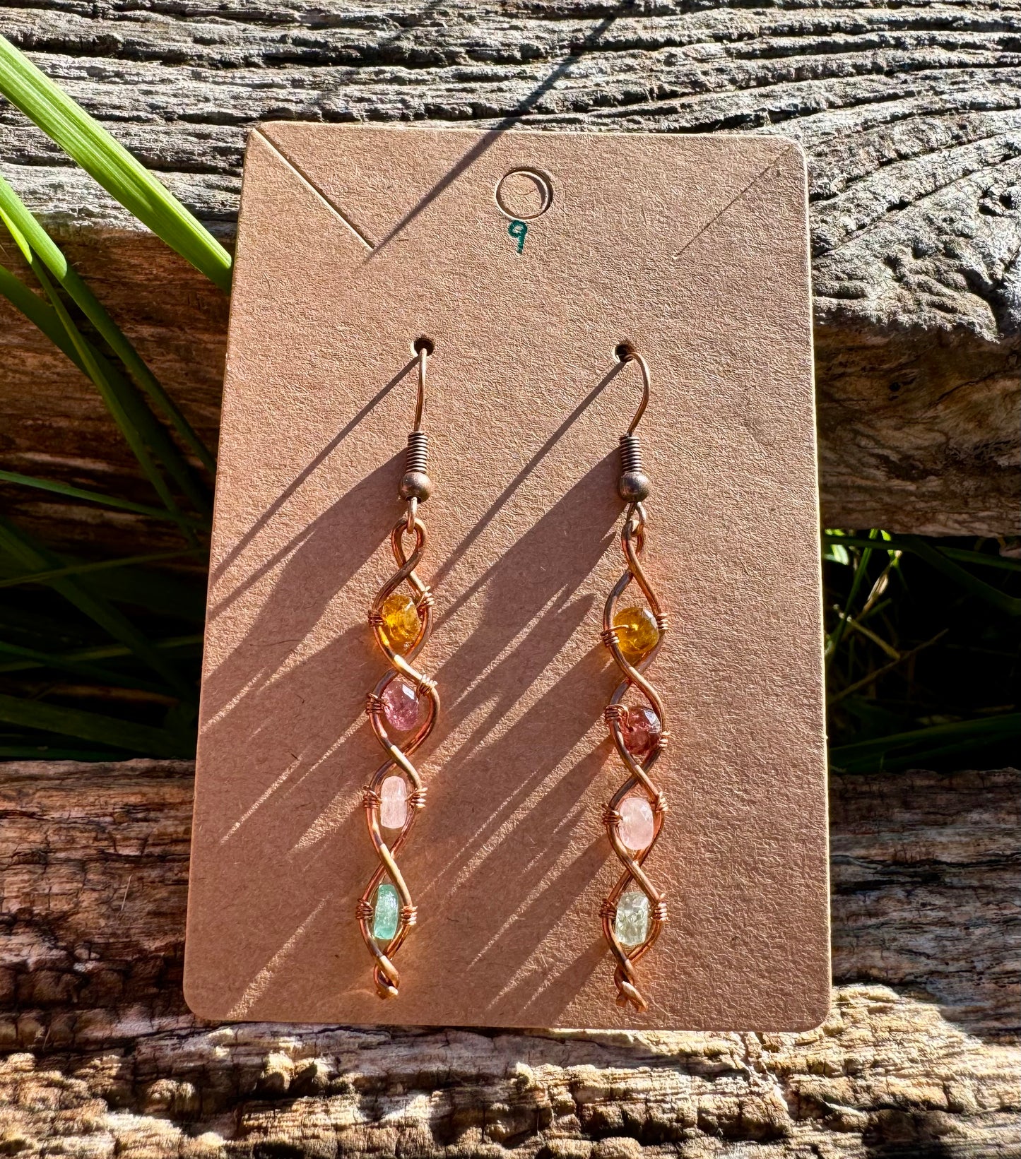 Tourmaline Earrings in Copper 9