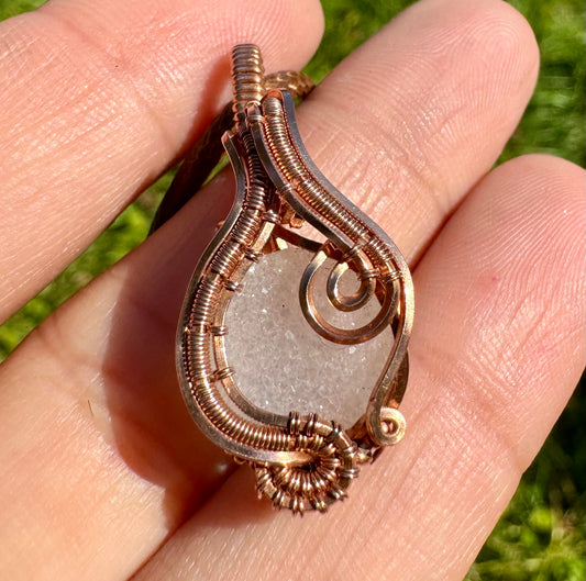 White Druzy Micro in Copper