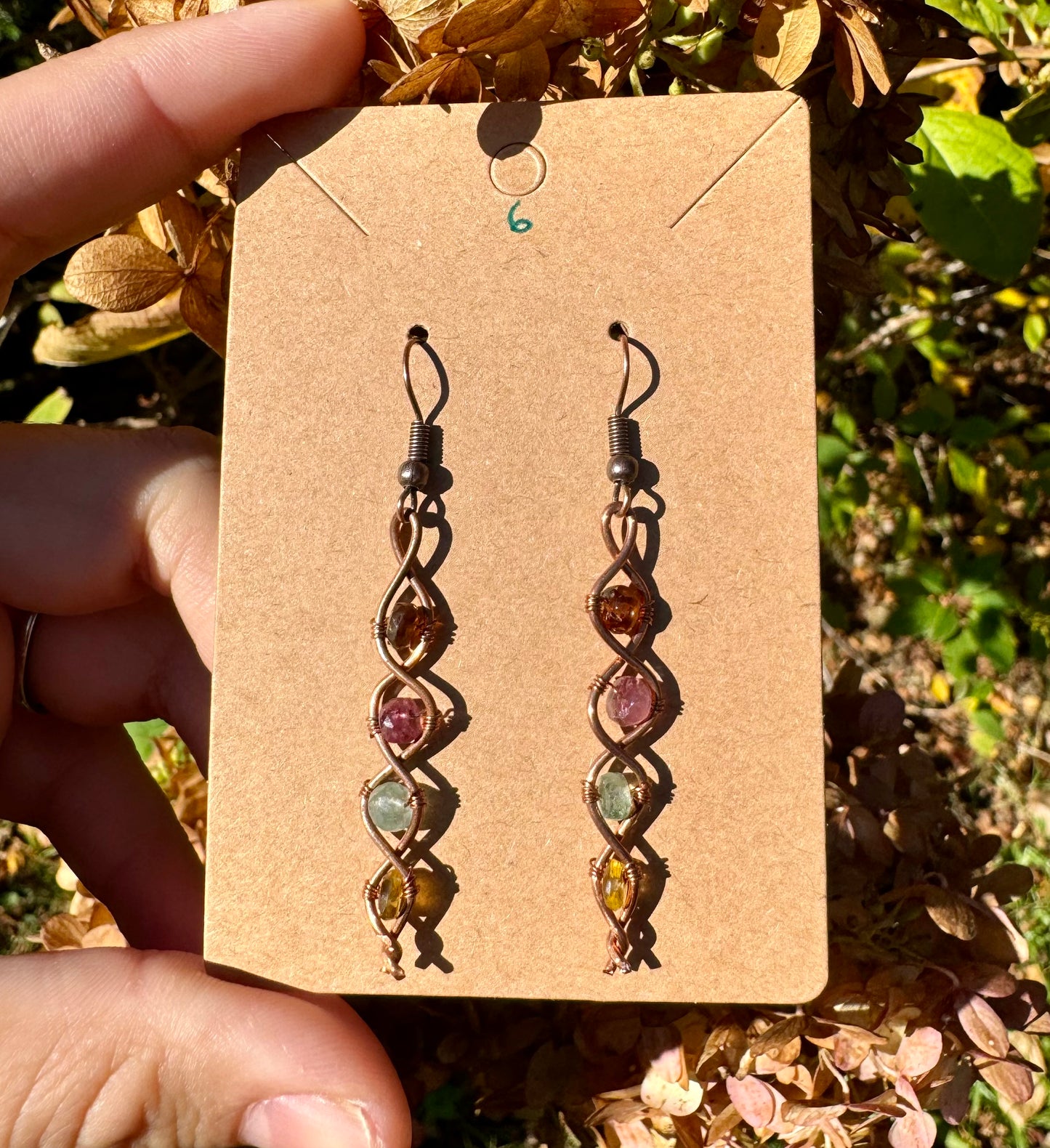 Tourmaline Earrings in Copper 6