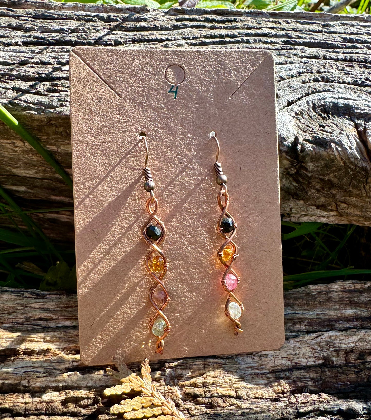 Tourmaline Earrings in Copper 4