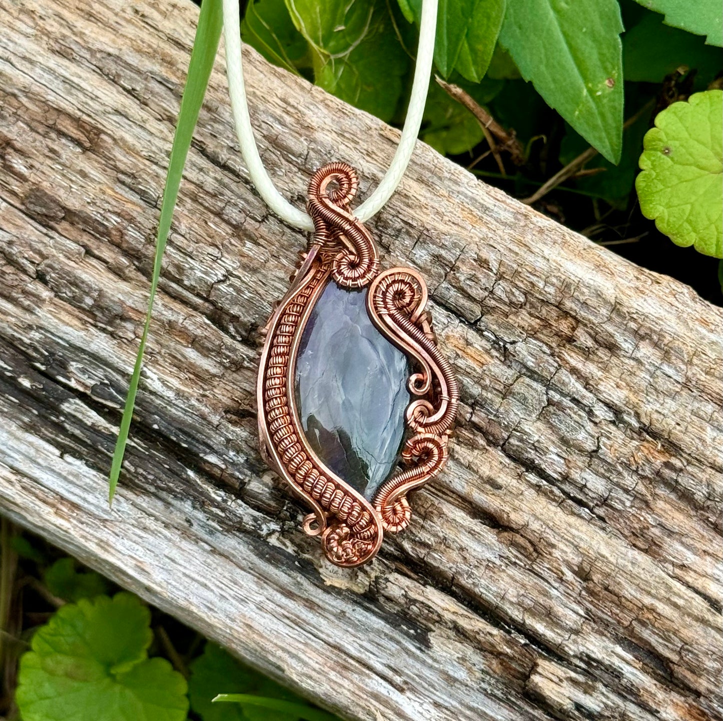 Purple Labradorite in Copper