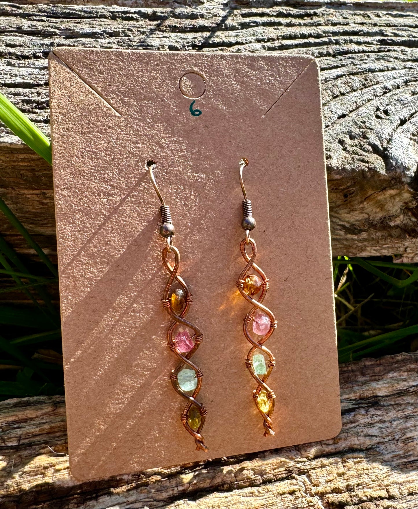 Tourmaline Earrings in Copper 6