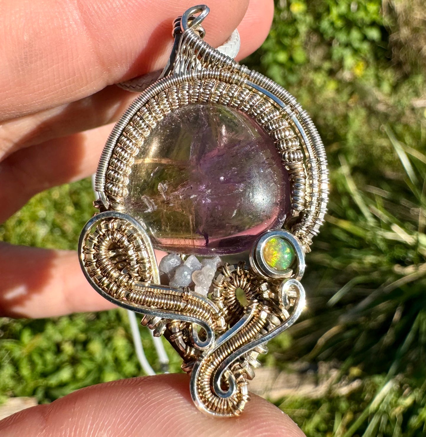 Ametrine in silver