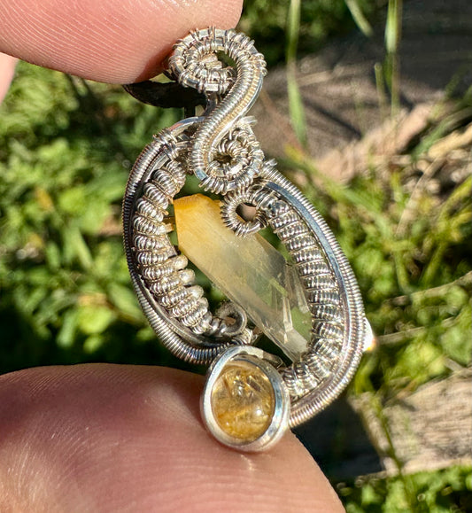 Mango Quartz in Silver