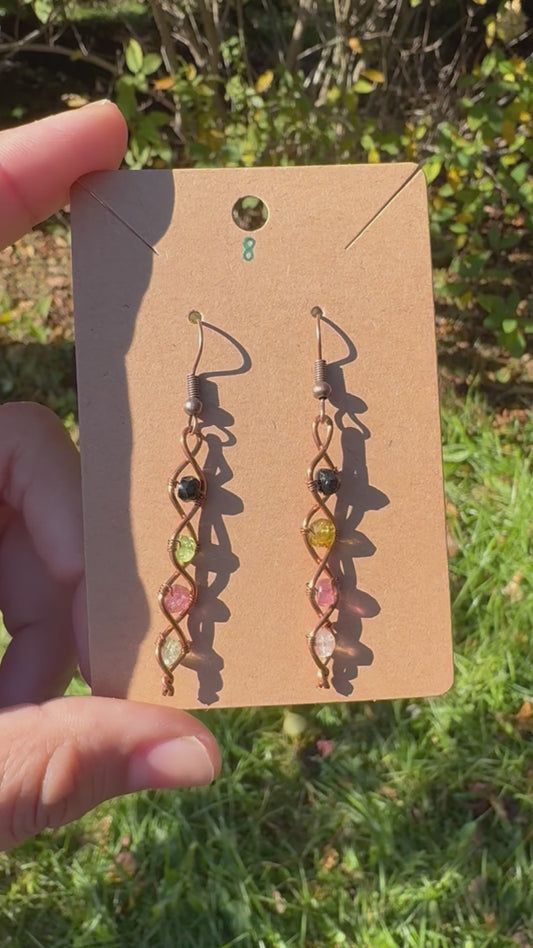 Tourmaline Earrings in Copper 8